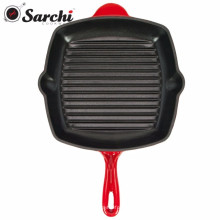 Disa machine Esmalte skilet Ferro fundido Square Grill Pan